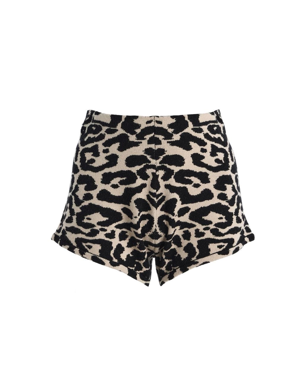 Posse Black Exclusive Lexi Leopard Knit Shorts