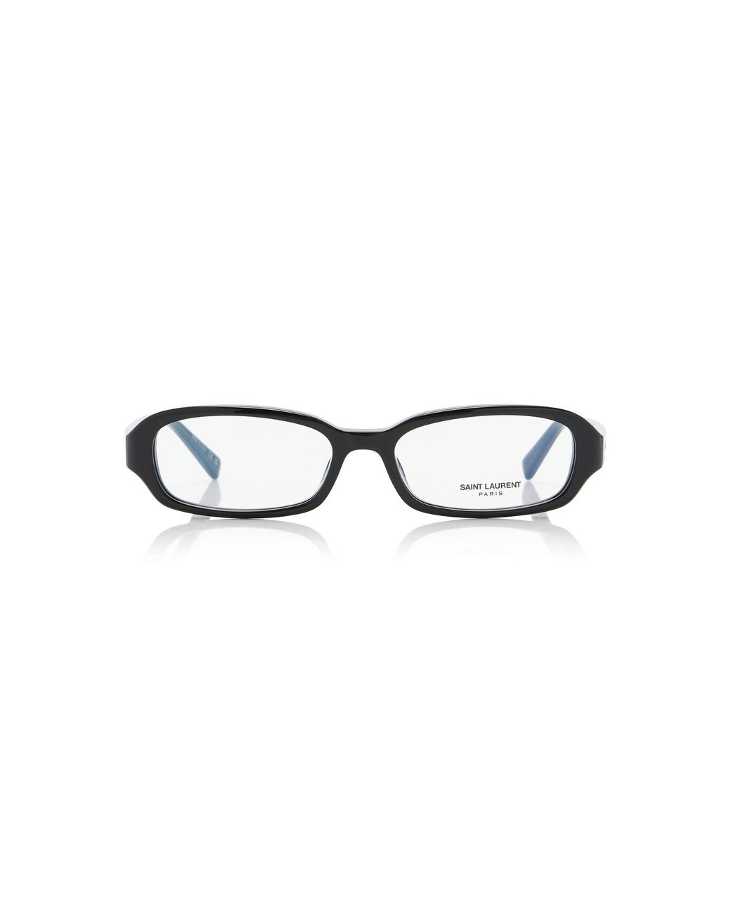 Saint Laurent Black Erin Oval-Frame Acetate Glasses