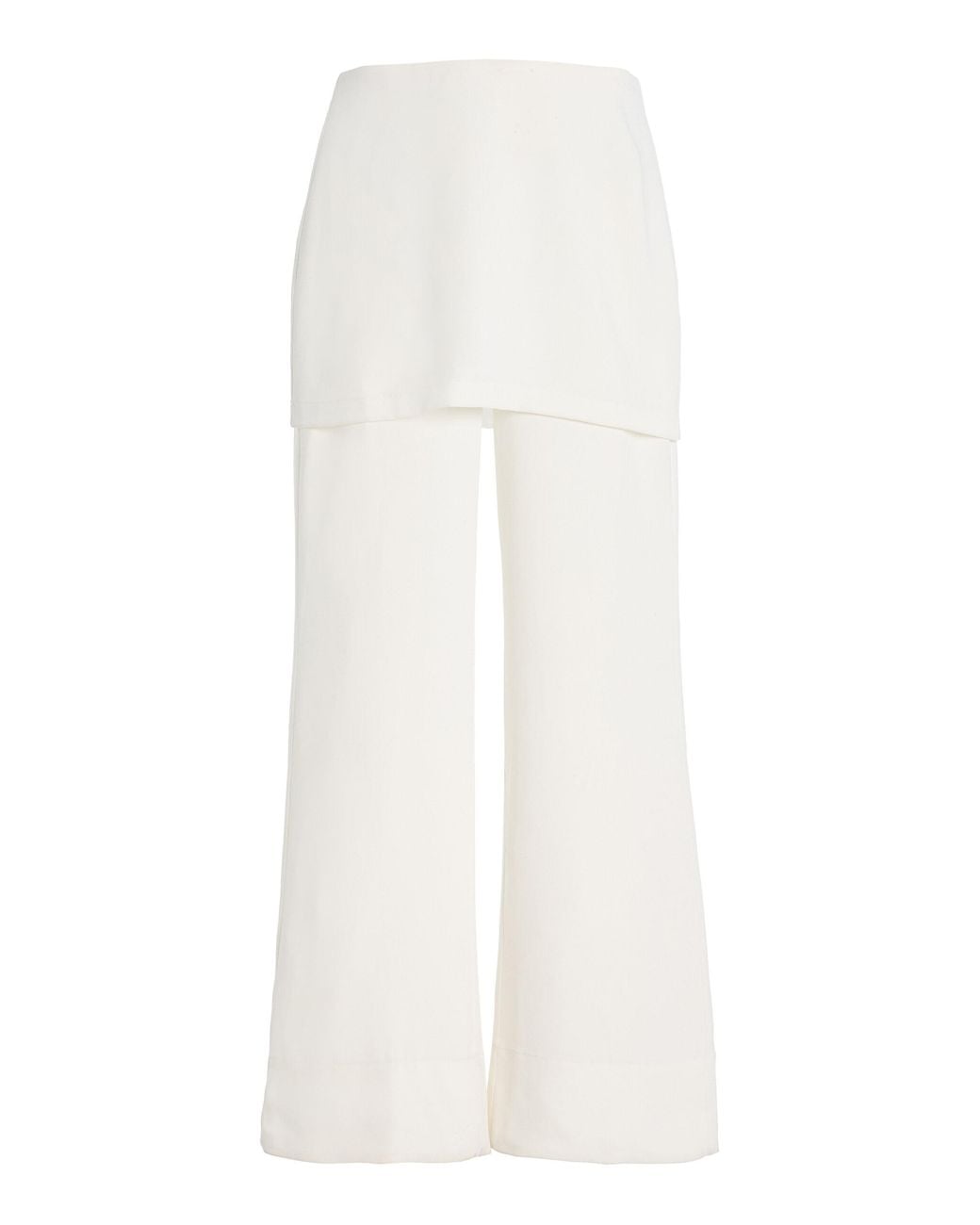 Sloan White Exclusive The Combination Crepe Flared Pants