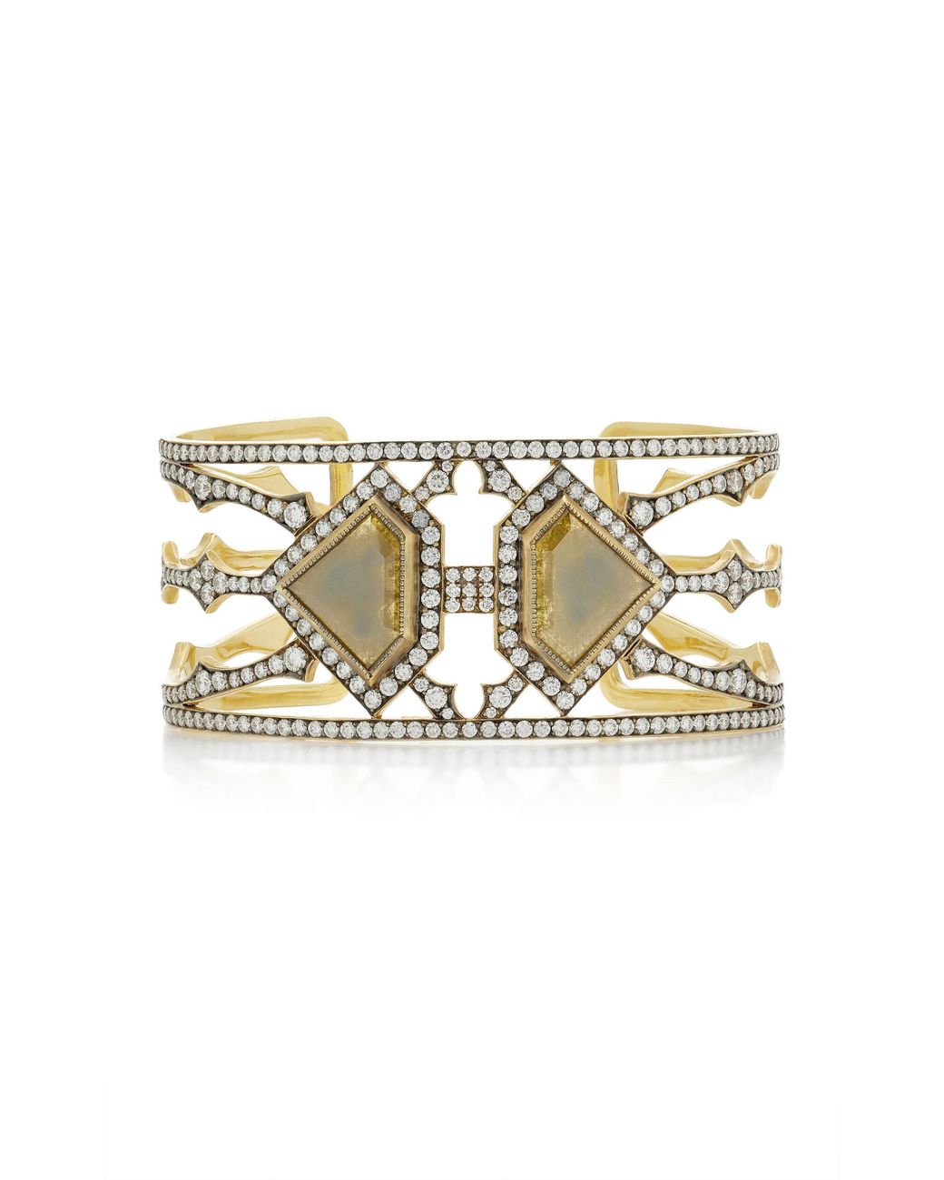 Sylva & Cie Metallic Decked Out Diamond Cuff