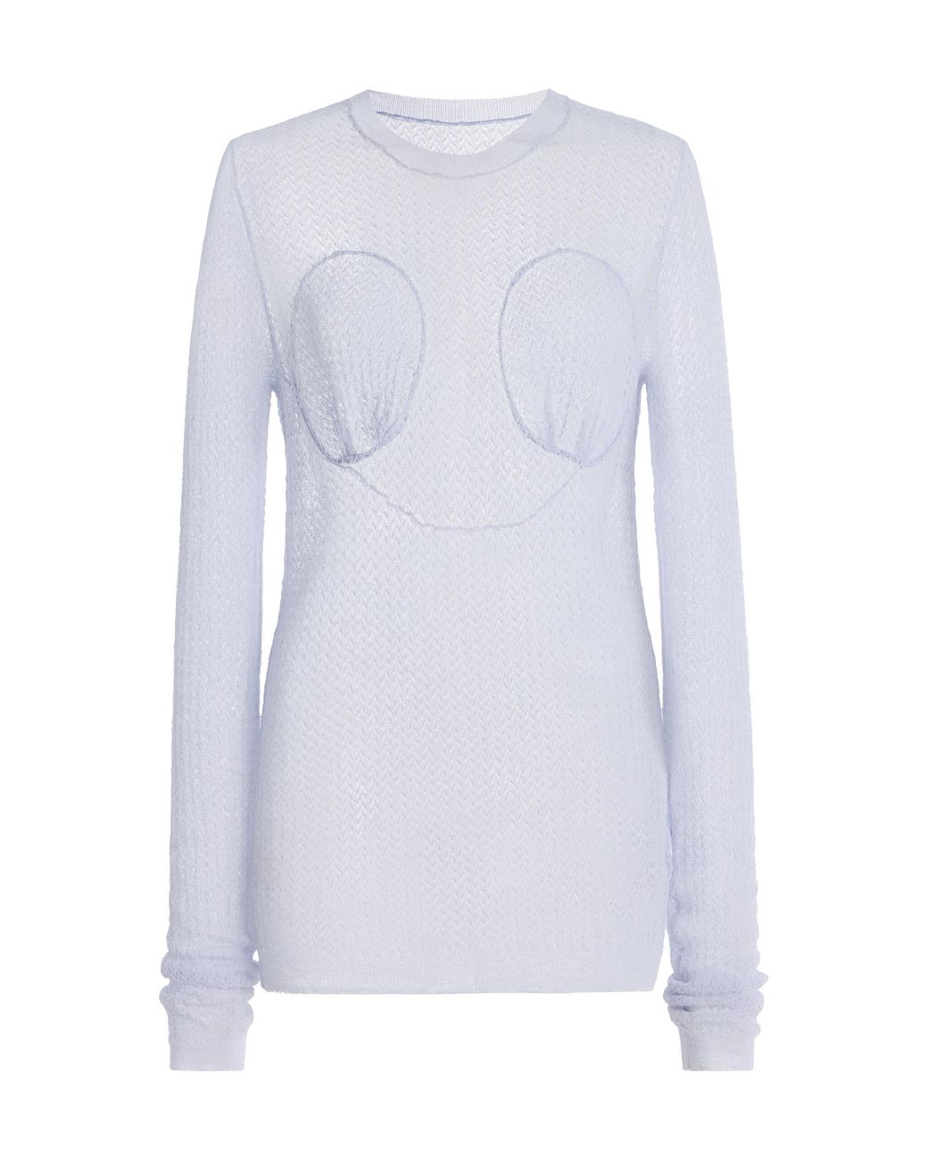 Maison Margiela White Knit Wool-Blend Top