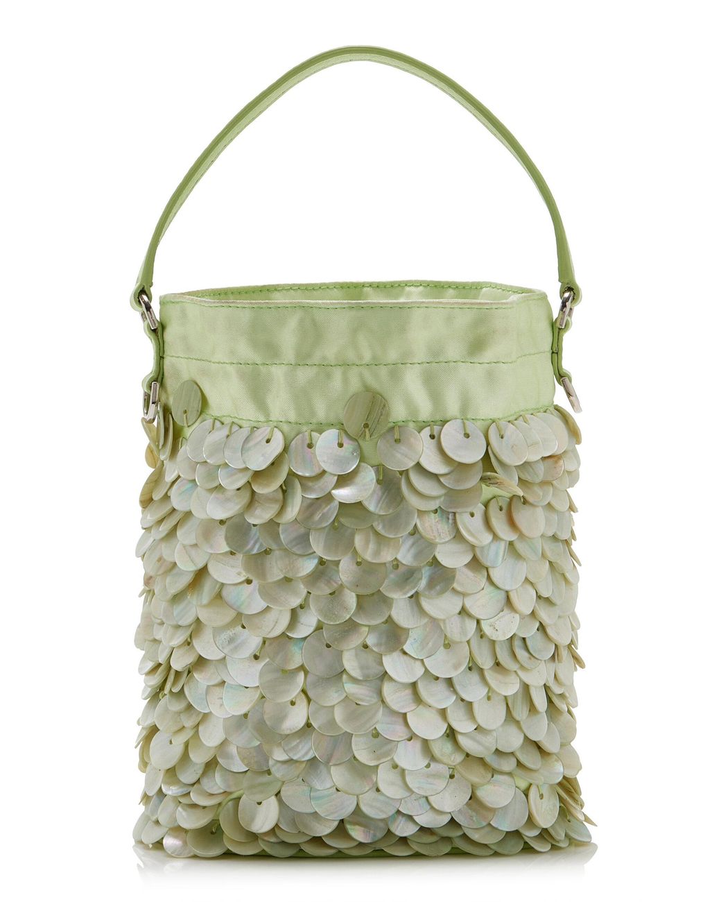 Staud Green Lila Embellished Mini Bag