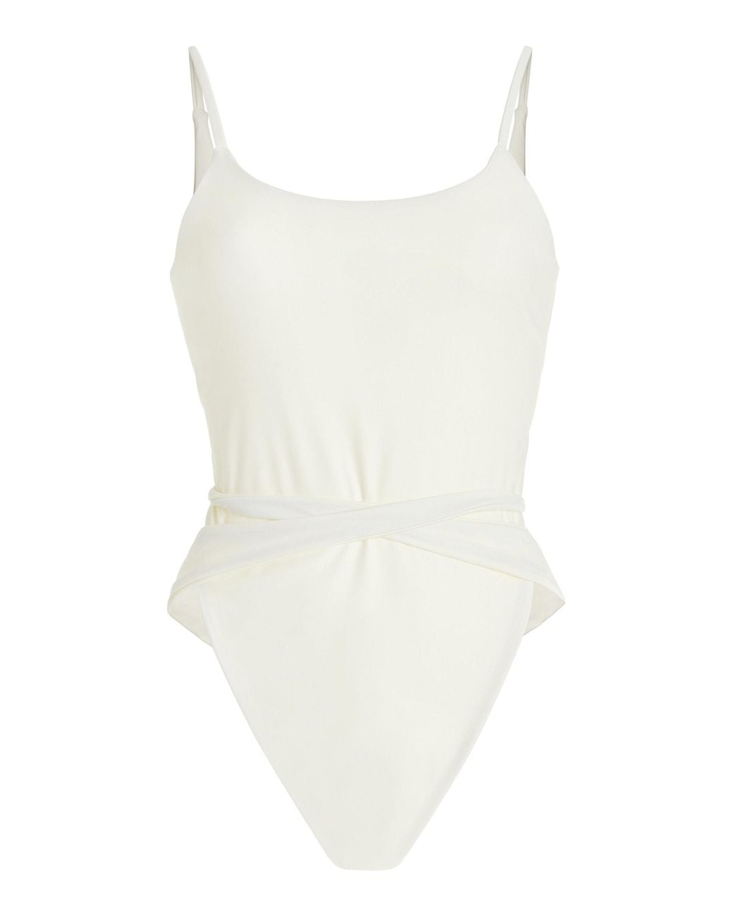 Mare Perpetua White Essential Tie-detailed Open Back One-piece Swimsuit