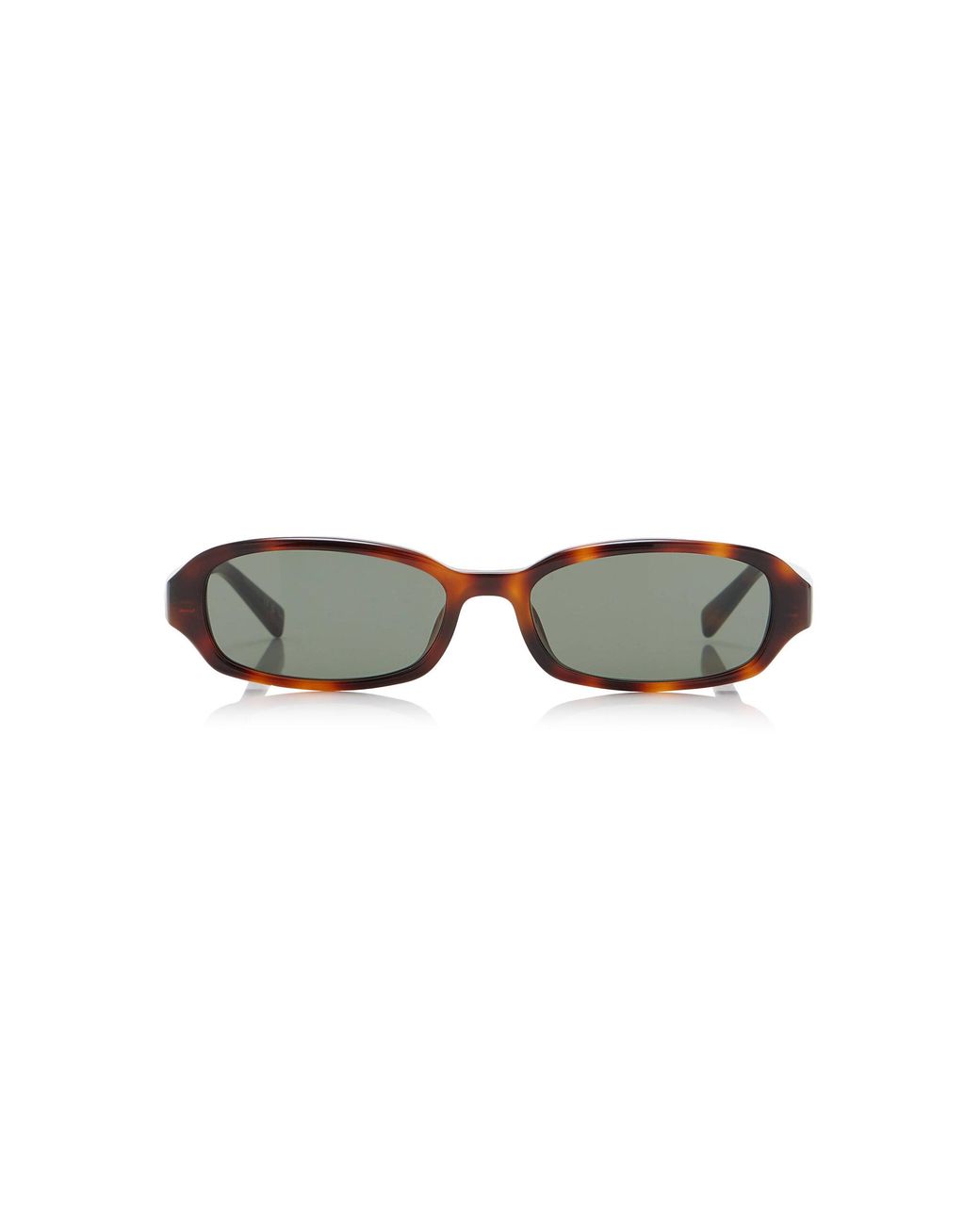 Saint Laurent Brown Erin Oval-Frame Acetate Sunglasses