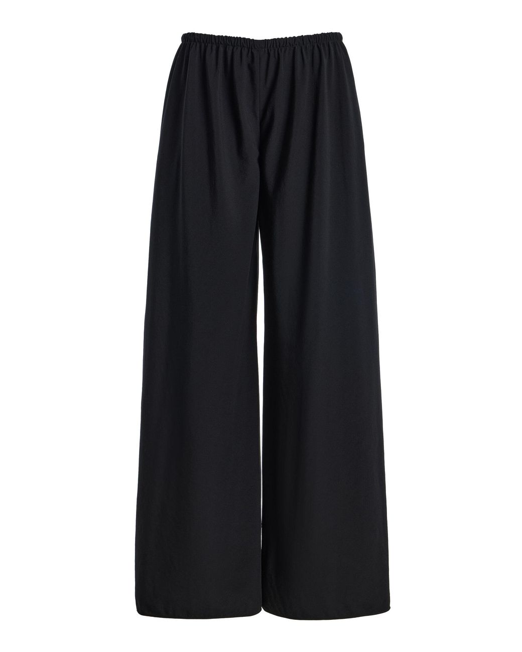 The Row Black Gala Wool Wide-Leg Pants
