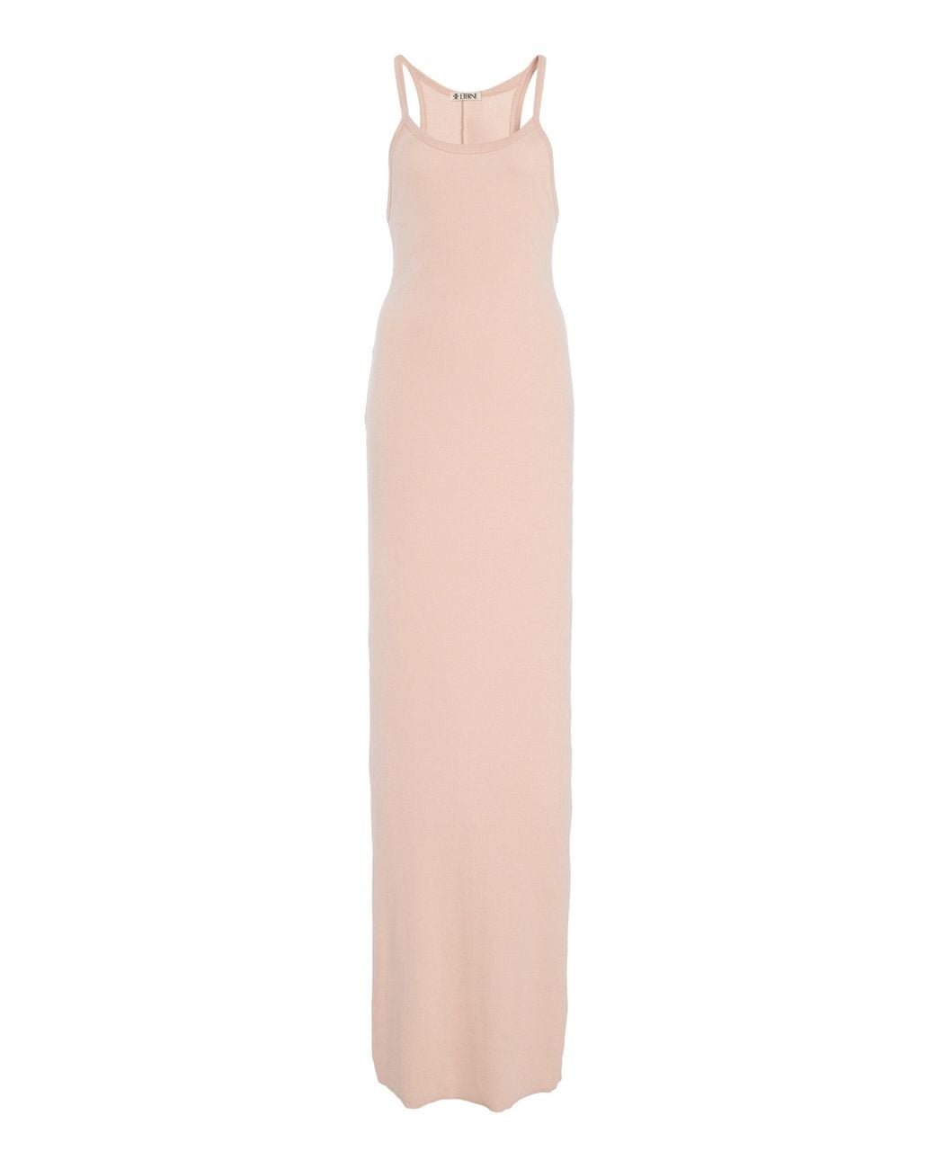 ÉTERNE White Stretch Cotton-Modal Maxi Tank Dress