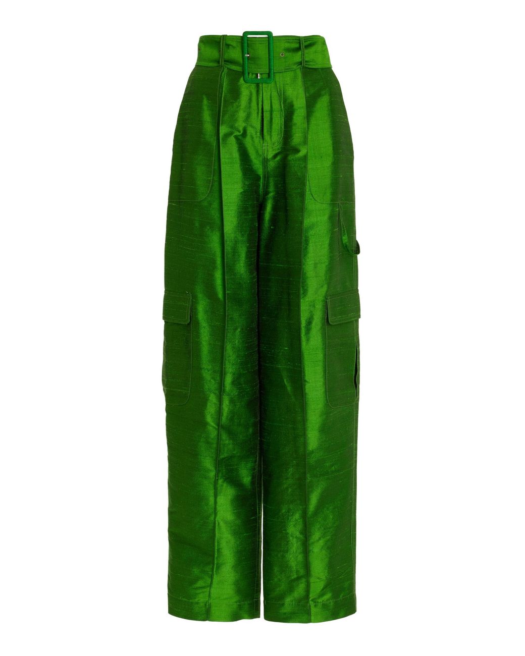 Rosie Assoulin Silk Cargo Pants in Green | Lyst