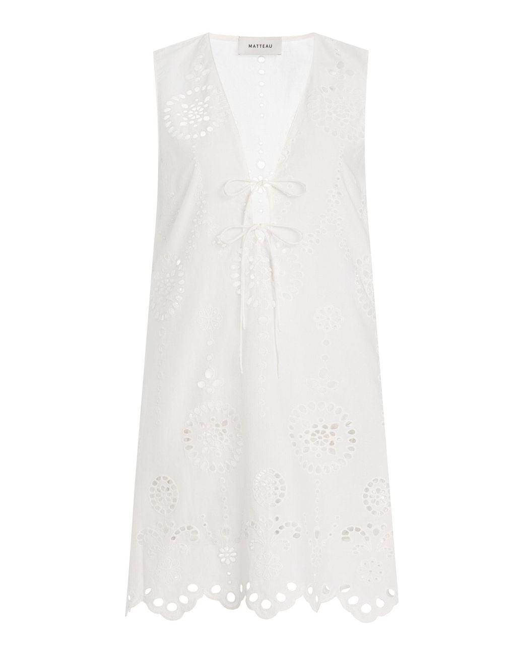 white christmas dresses Matteau Broderie Midi Skirt