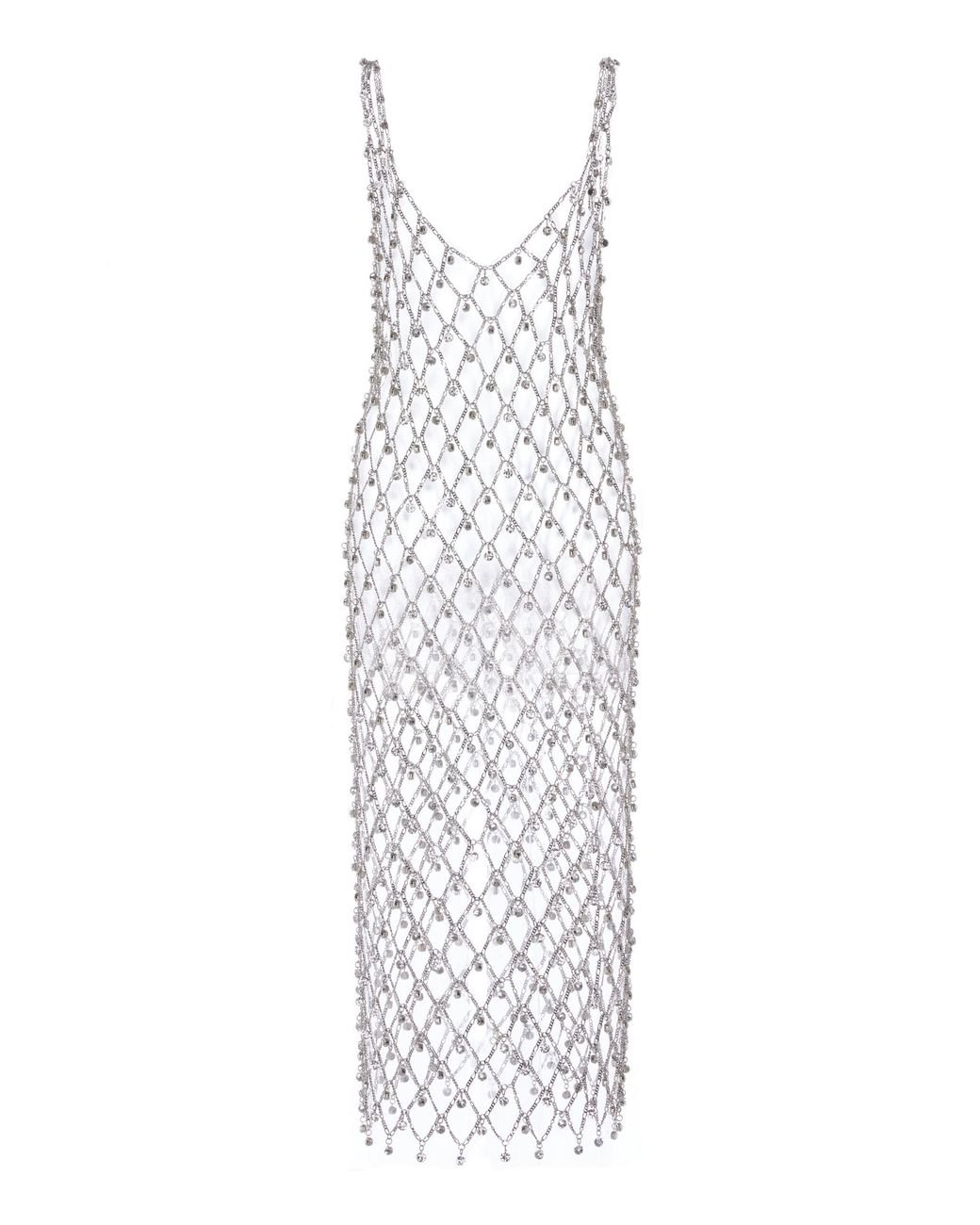 ワンピースその他 RABANNE POLYAMIDE LONG DRESS Ivory long dress in lace – Rabanne