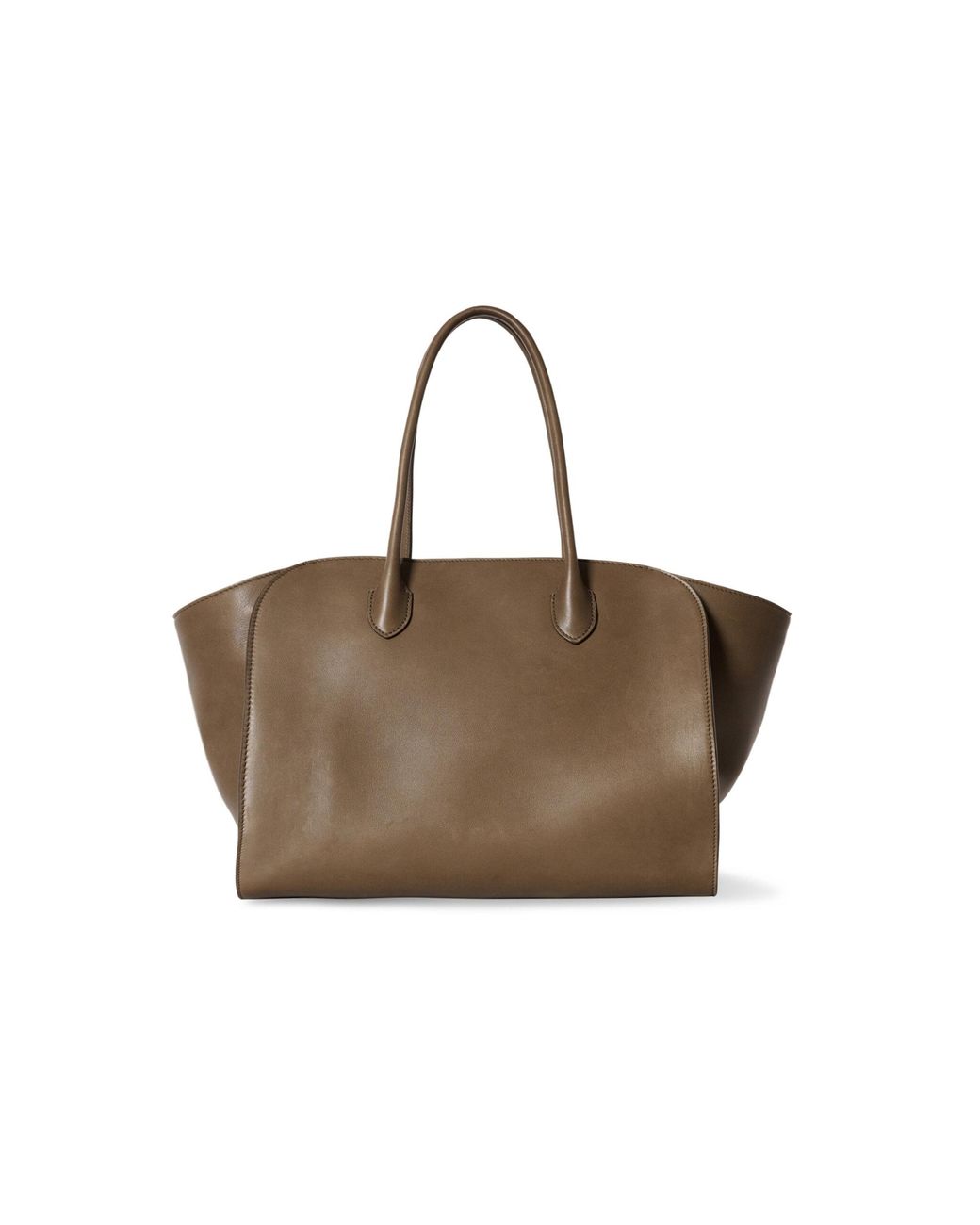 The Row Brown Marlo 12 Leather Tote Bag