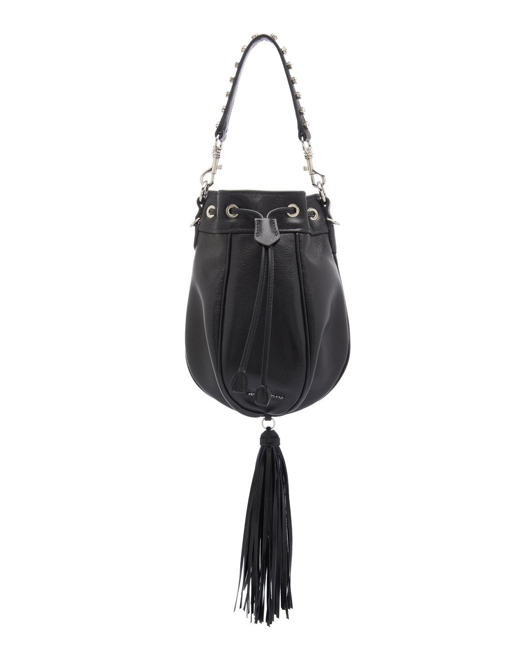 Miu Miu Glace Calf Bucket Bag in Black | Lyst