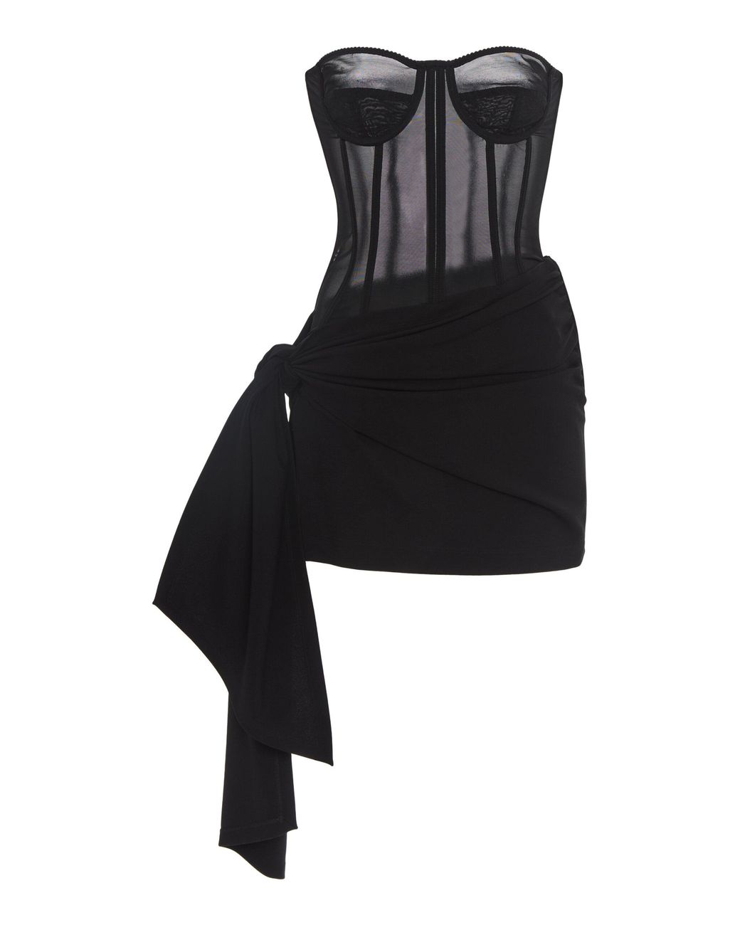 black knit midi dress Eria 0810 Black Fit and Flare color:Black