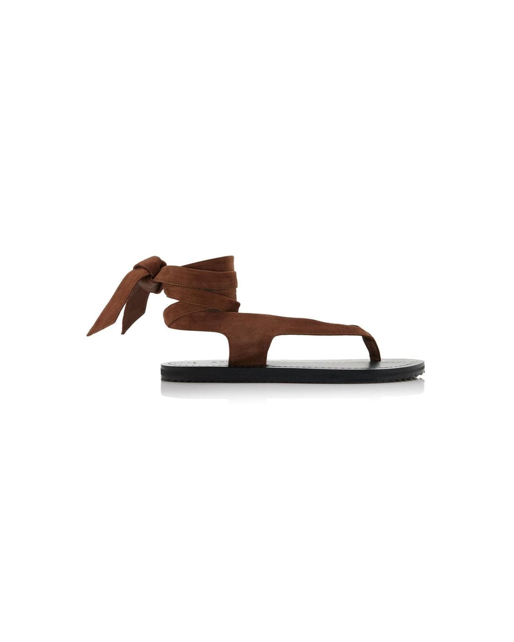 A.Emery Brown Elmer Lace-Up Suede Sandals