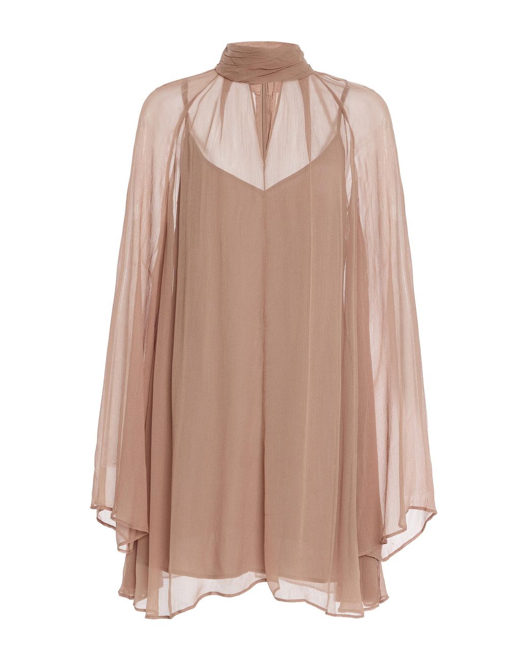 Staud Pink Esther Chiffon Mini Dress