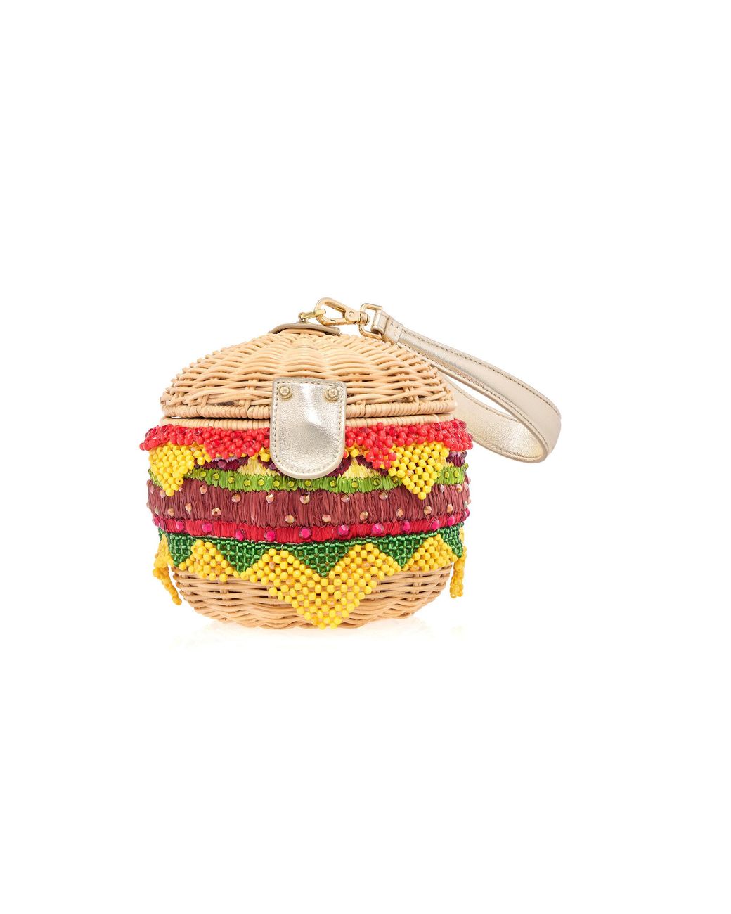 Judith Leiber Orange Deluxe Cheeseburger Basket Clutch