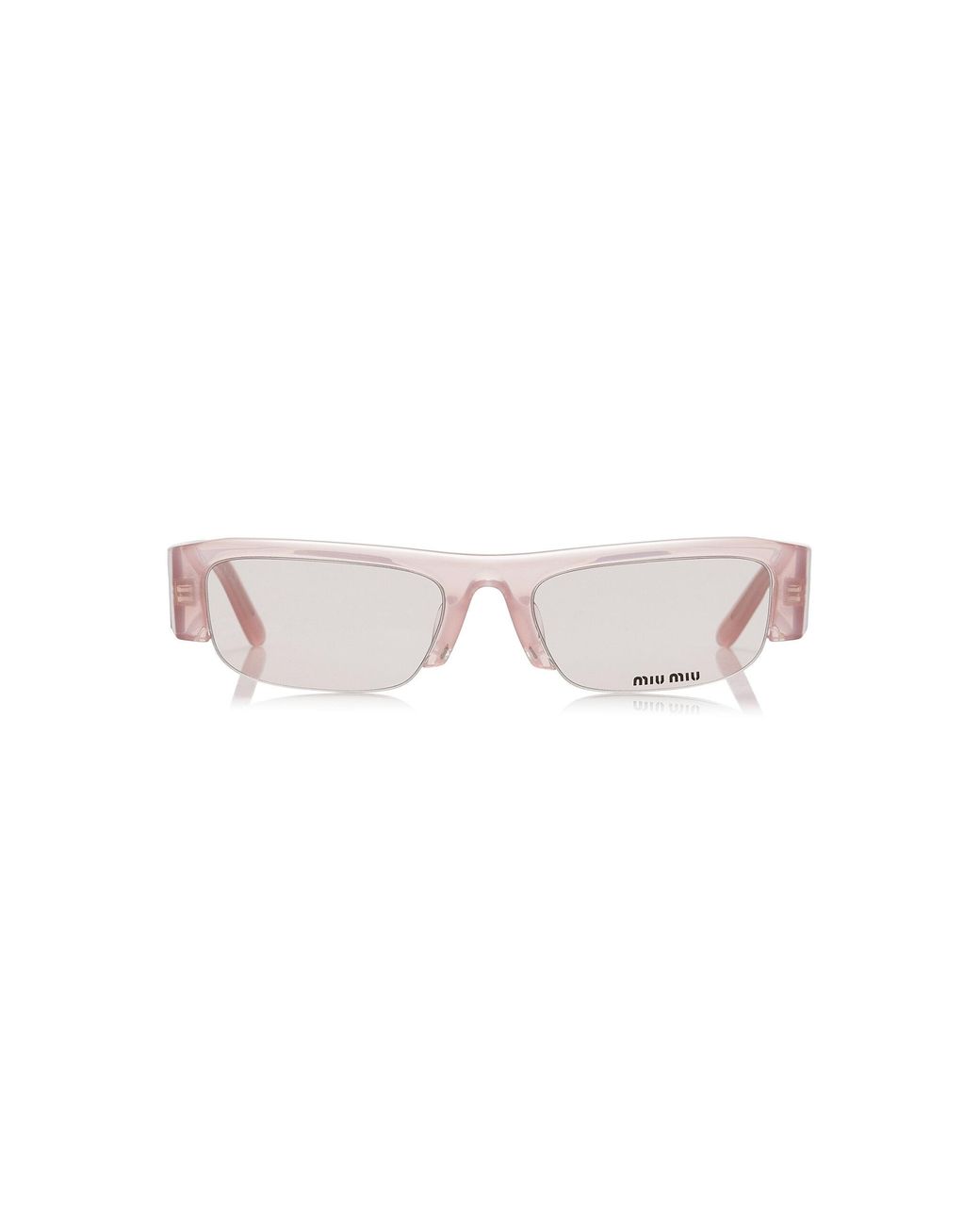 Miu Miu Pink Square-Frame Acetate Sunglasses