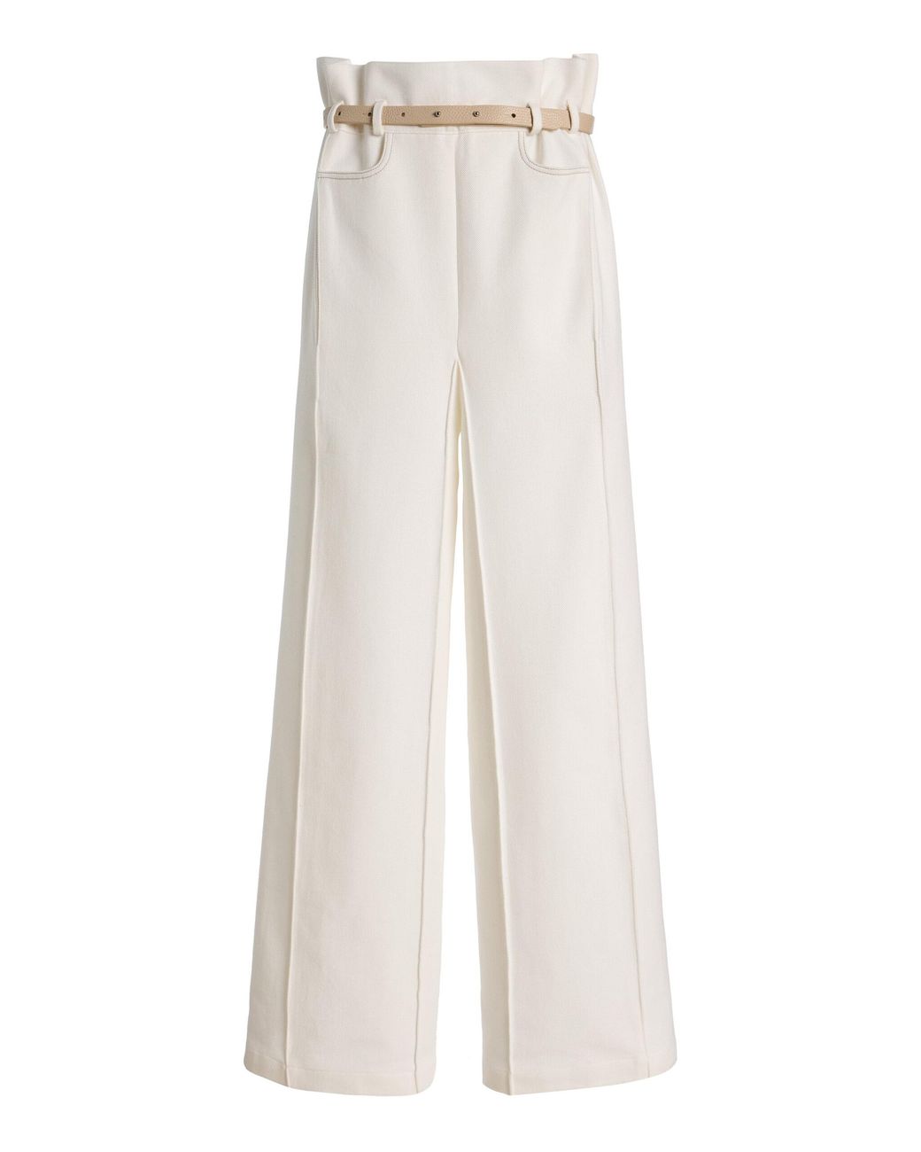 Bevza White Rigid High-rise Square Jeans