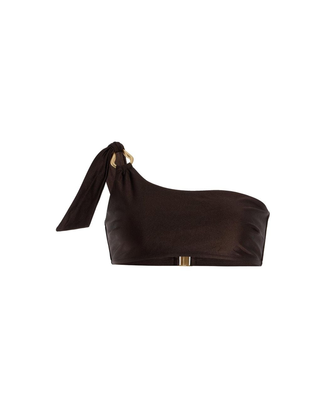 Zimmermann Black Ascension One-Shoulder Bikini Top