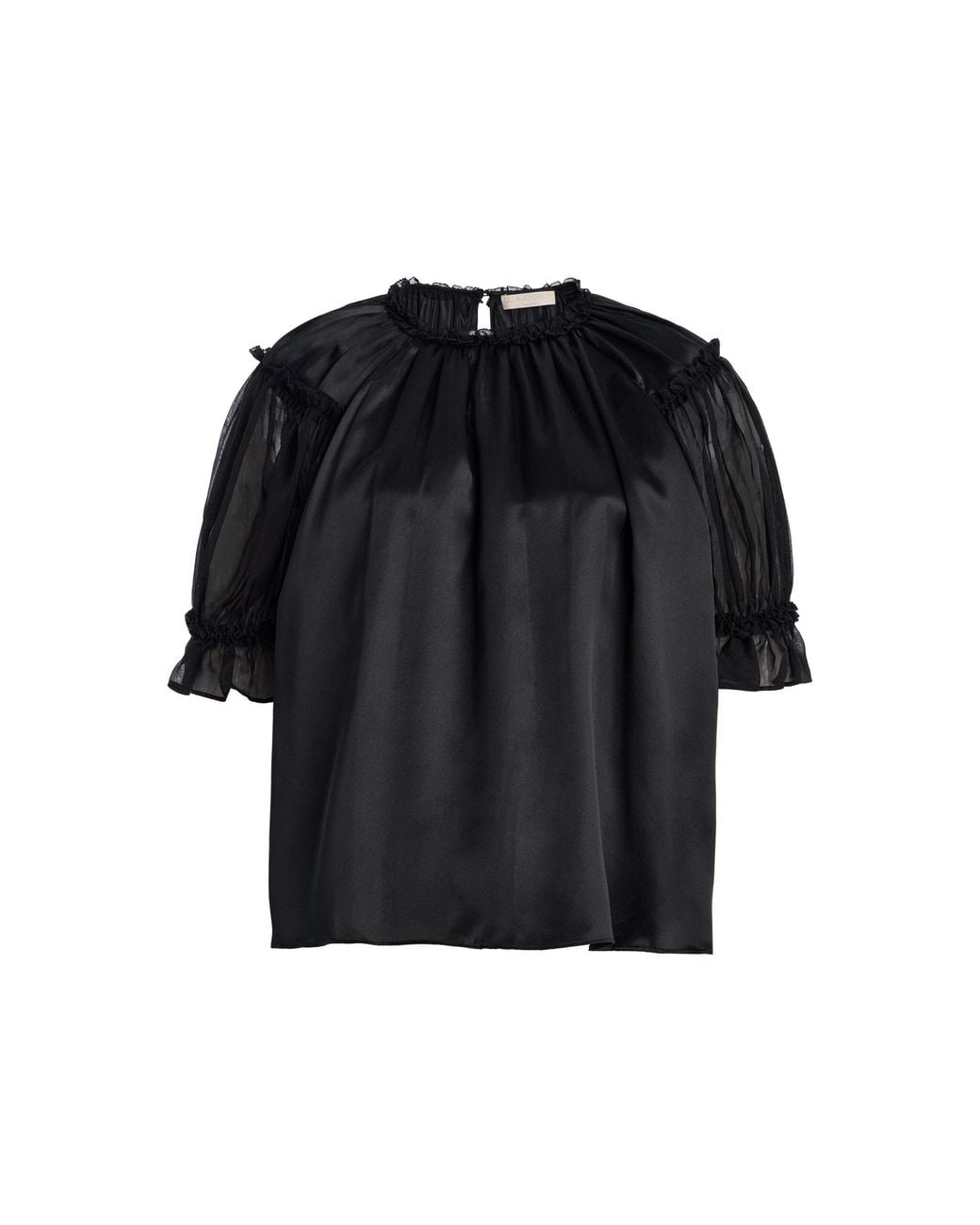 Ulla Johnson Black Alina Silk Top