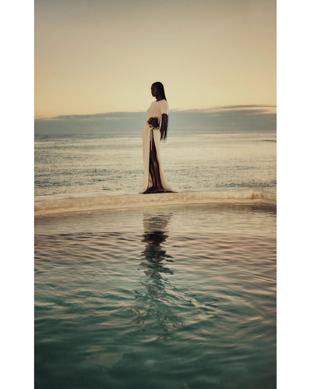 DIOTIMA Seaford Embellished Linen Maxi Dress in Natural