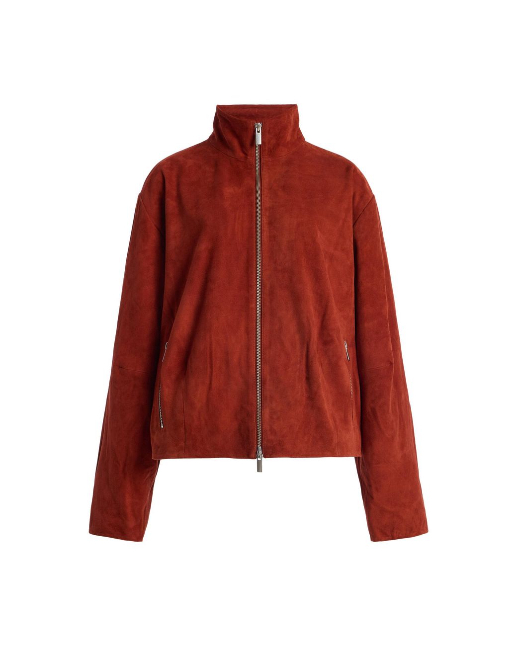 St. Agni Red Exclusive Suede Cocoon Jacket