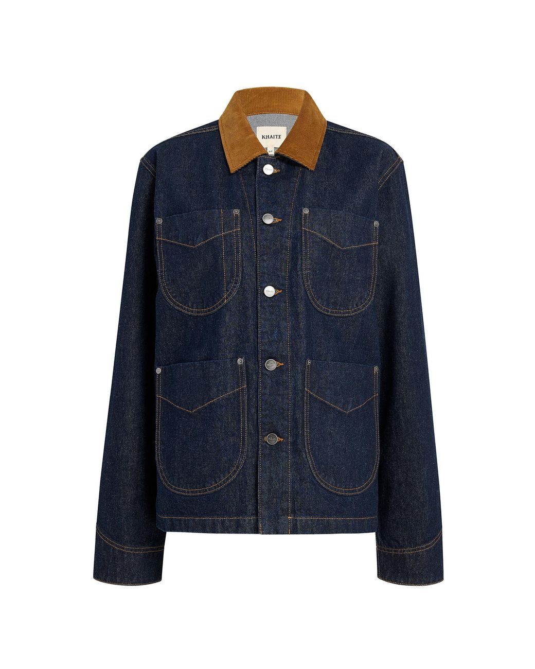 Khaite Blue Wyatt Denim Chore Jacket