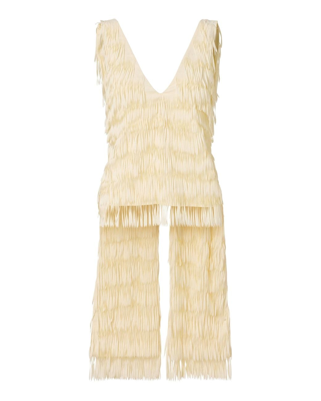 ROAME. Natural Ischia Fringed Top