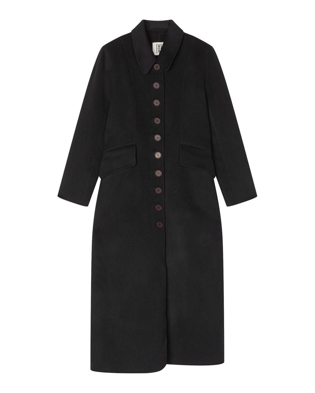 By Malene Birger Black Magdalena Single-Breasted Wool Coat