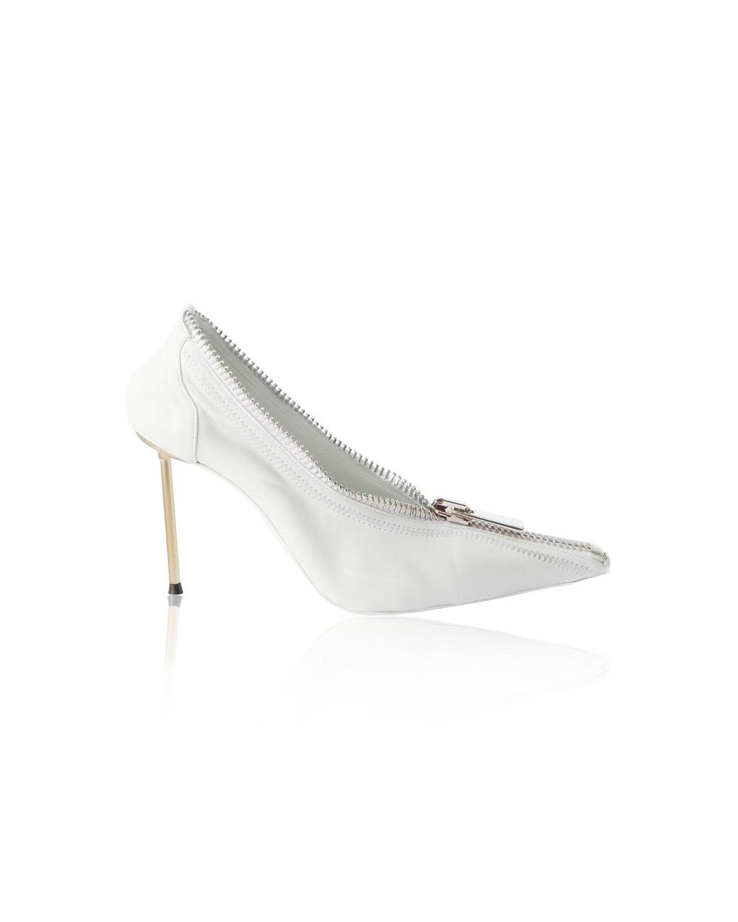 White spike best sale heels