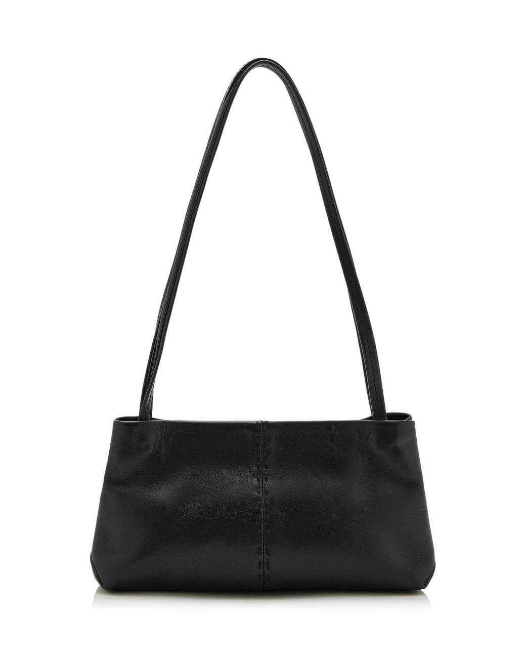 St. Agni Black Petit Origami Leather Shoulder Bag