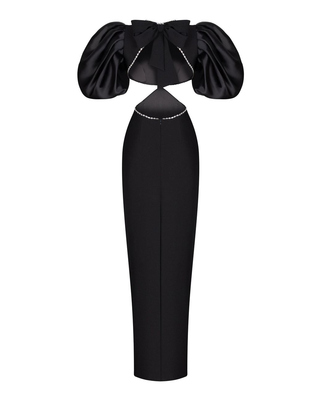 Rasario Crystal-embellished Cutout Crepe Maxi Dress in Black | Lyst Rasario Crystal-embellished Cutout Crepe Maxi Dress in Black | Lyst