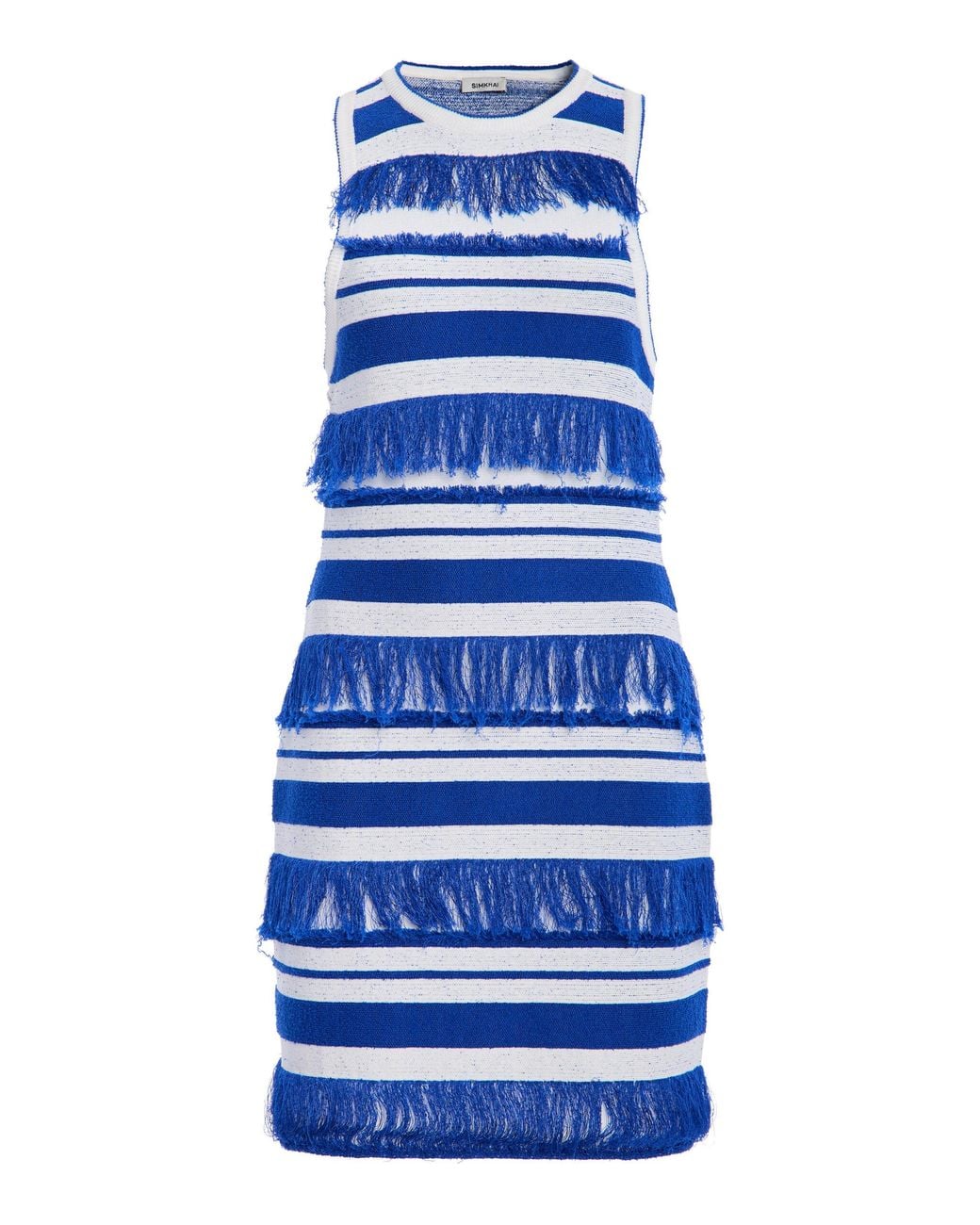 Jonathan Simkhai Blue Elly Textured Knit Mini Dress