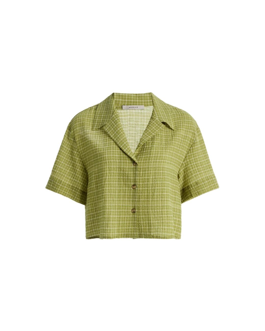 Asceno Green The Lincoln Cotton-Blend Shirt