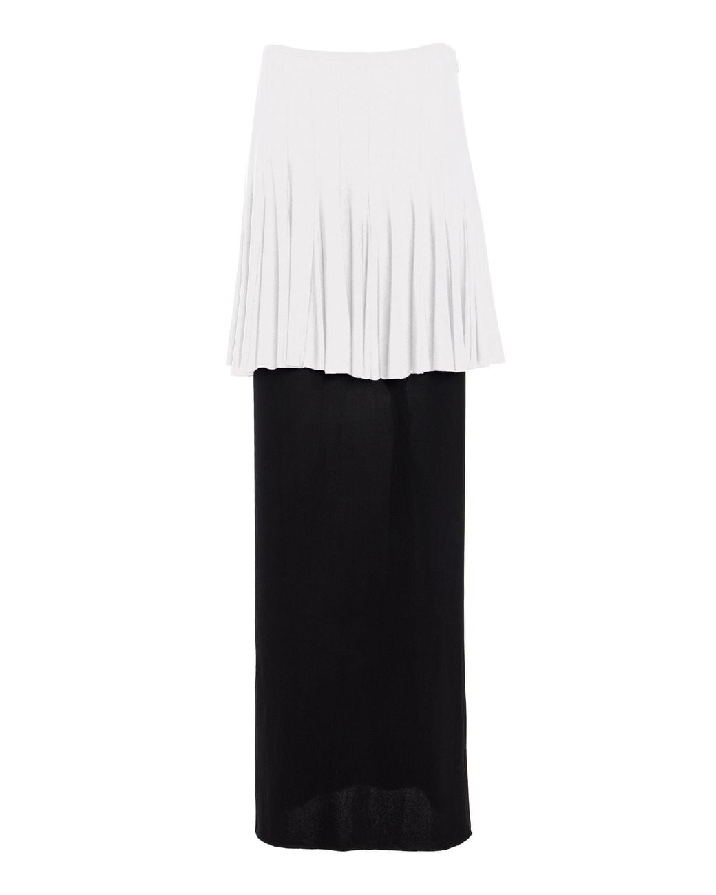 Ashlyn White Exclusive Klein Layered Jersey Midi Skirt