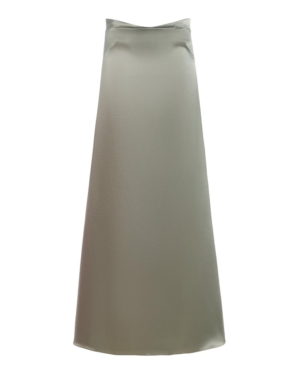 SEV Green Strapless A-Line Satin Midi Dress