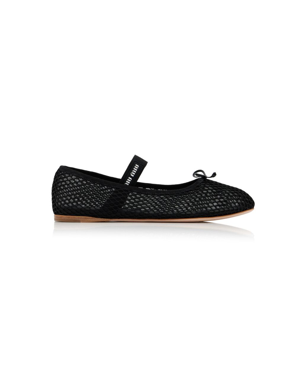 Miu Miu Black Net Ballet Flats