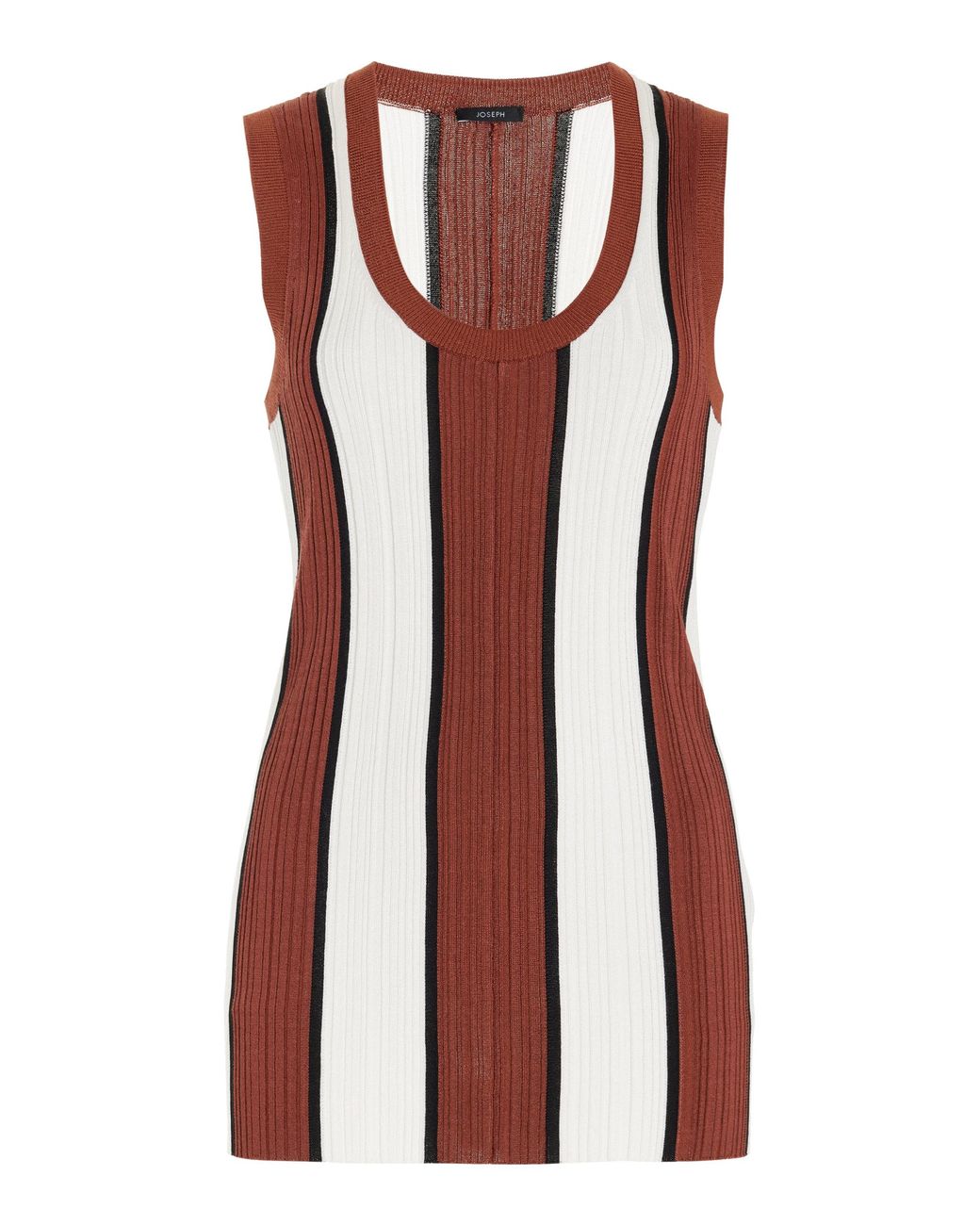 JOSEPH Striped Ribknit Tank Top Lyst