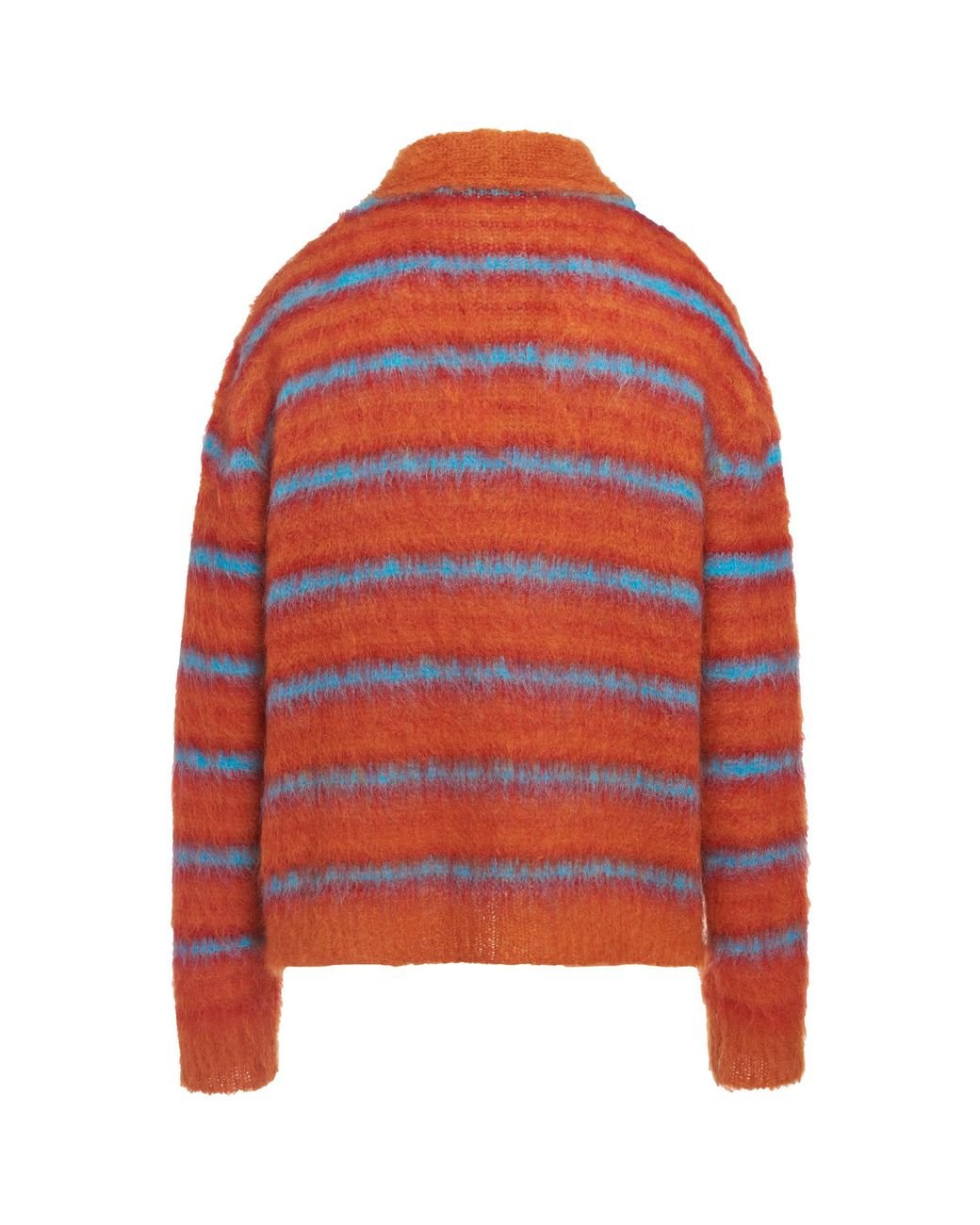 Marni Striped Mohair Blend Cardigan in Orange for Men | Lyst