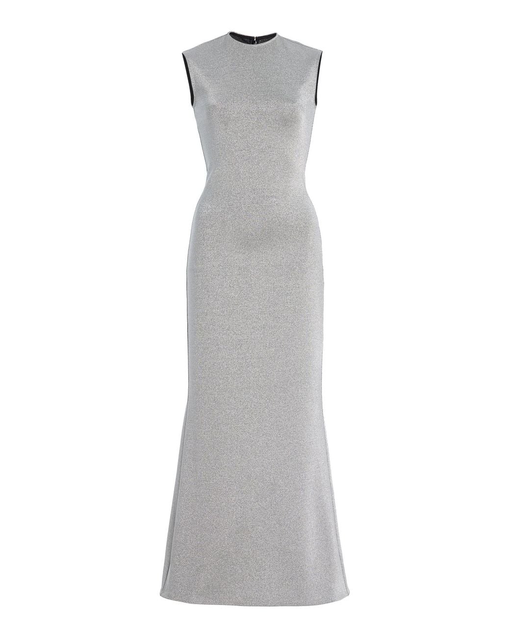 Burc Akyol Gray Metallic-jersey Dress