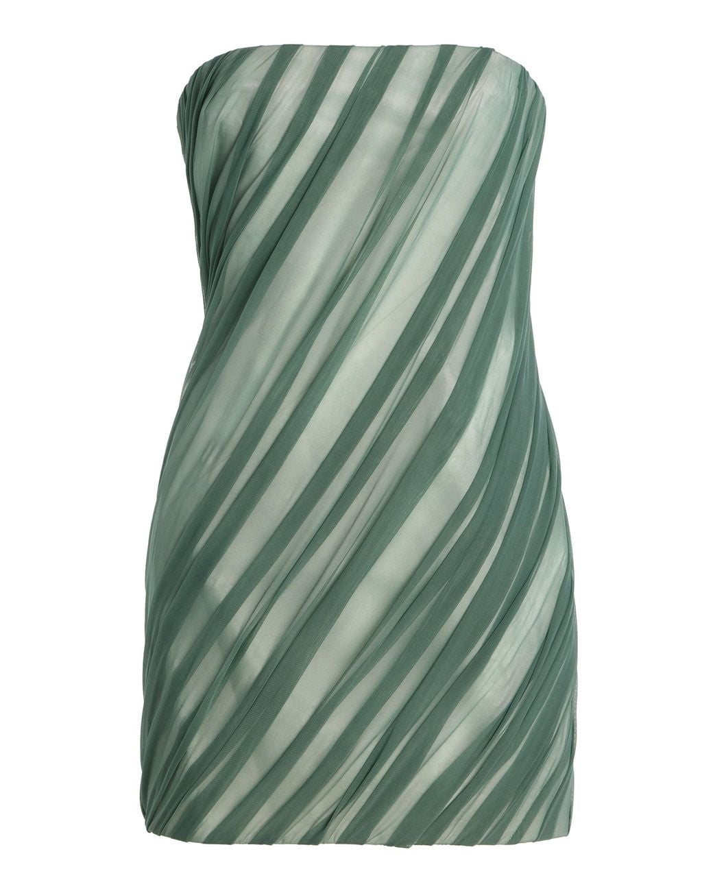 Significant Other Green Aryn Draped Tulle Mini Dress