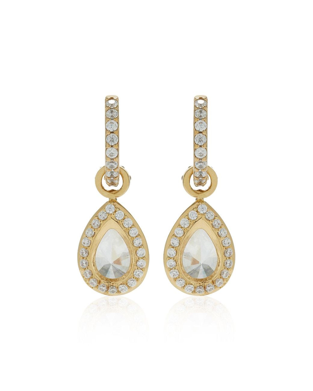 Anabela Chan Metallic Pear 9K Vermeil Diamond Earrings