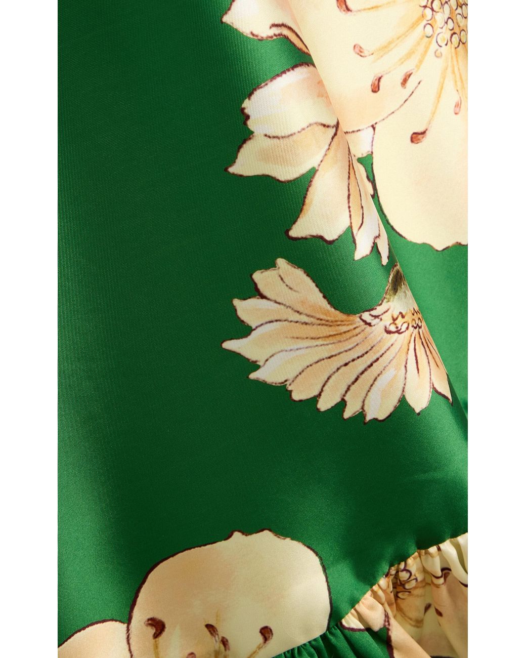 ALMAIS Sage Printed Satin Midi Dress in Green | Lyst Canada