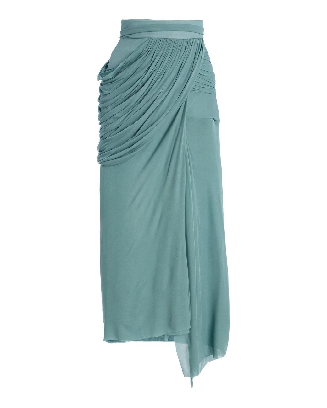 Maticevski Green Exclusive Savour Draped Chiffon Skirt
