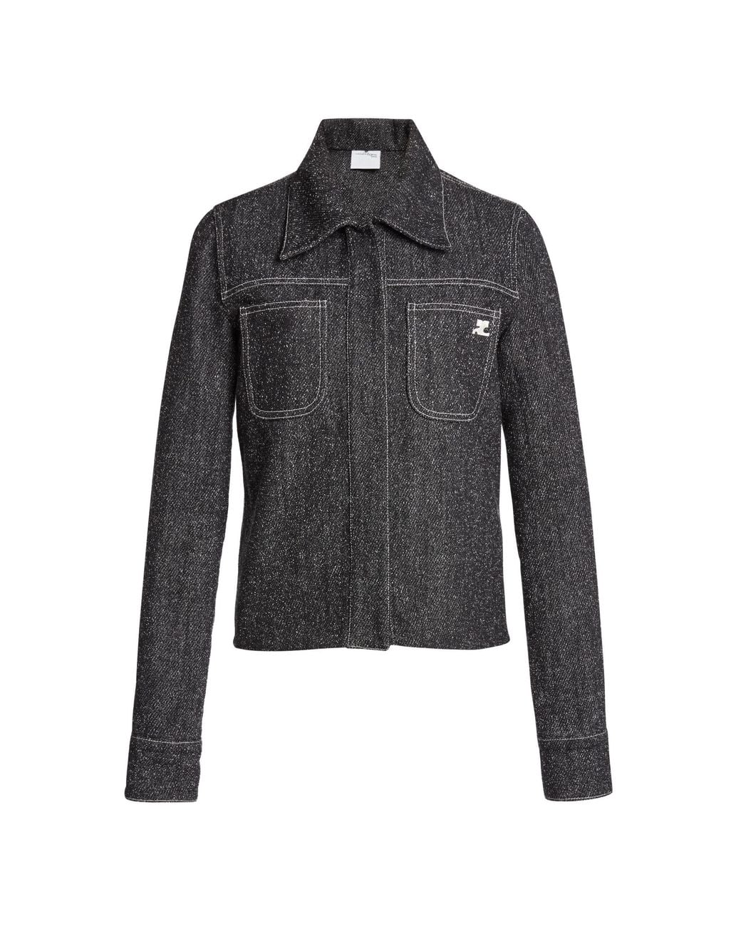 Courreges Black Denim Tweed Overshirt