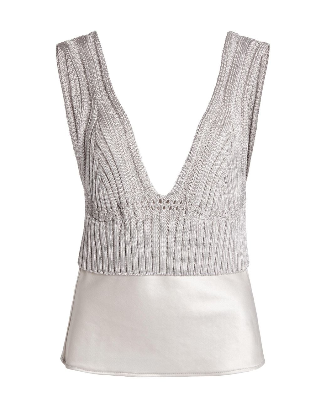 Christopher Esber Gray Vesta Monument Satin Cami Top