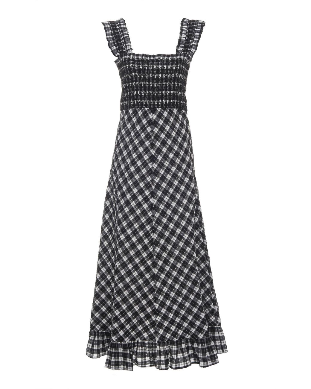 Ganni smocked clearance dress