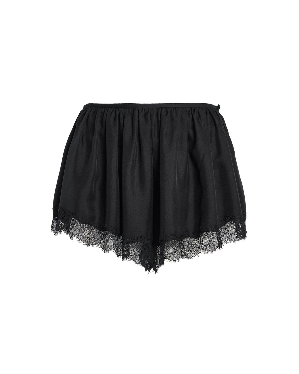 Ulla Johnson Black Georgina Lace-Trimmed Silk Mini Shorts