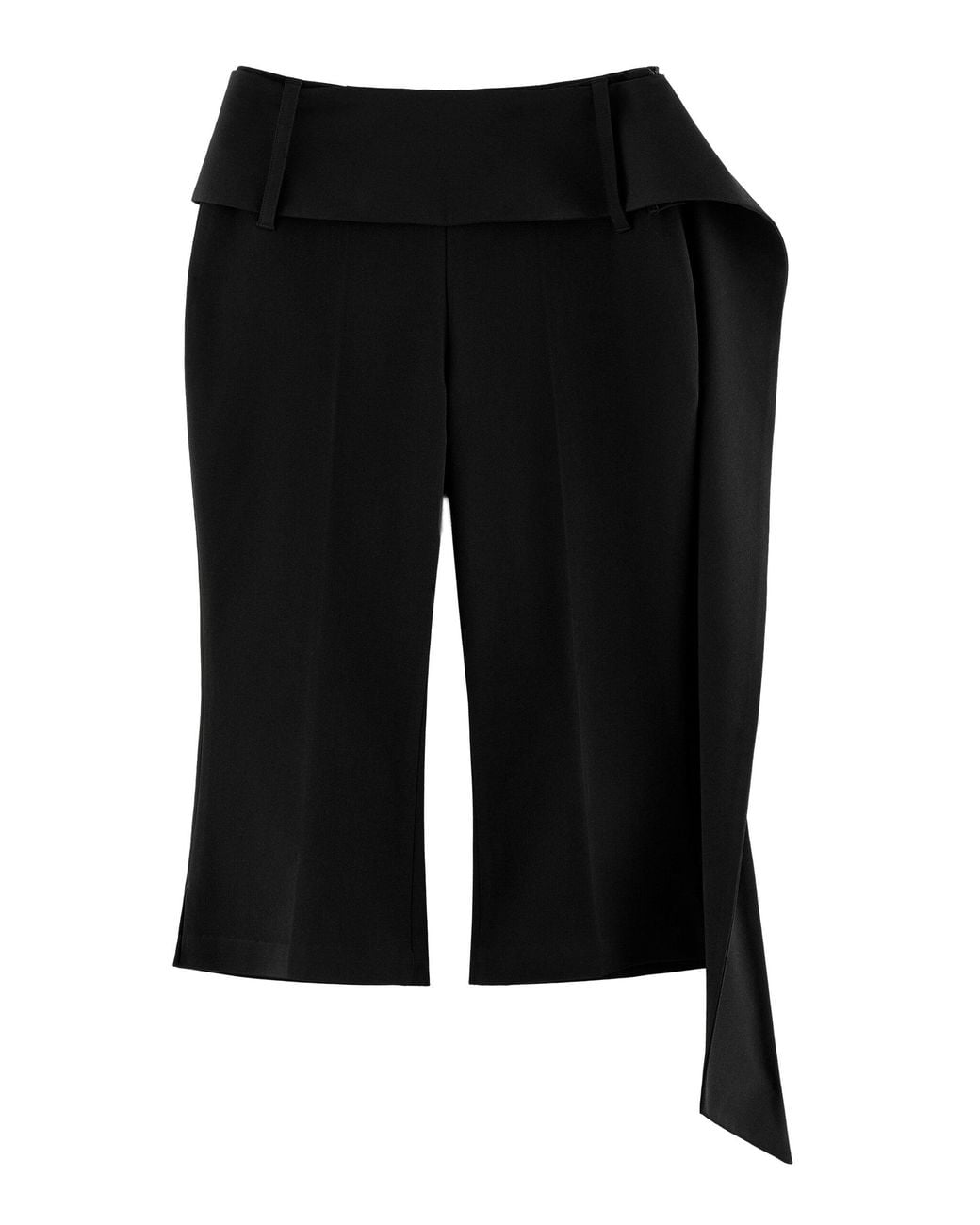 ARAKII Black Exclusive High-waisted Twill Capri Pants