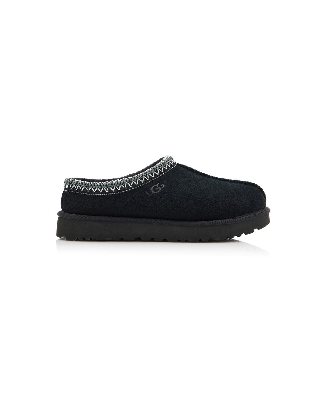 Ugg Black Tasman Sheepskin Platform Slippers