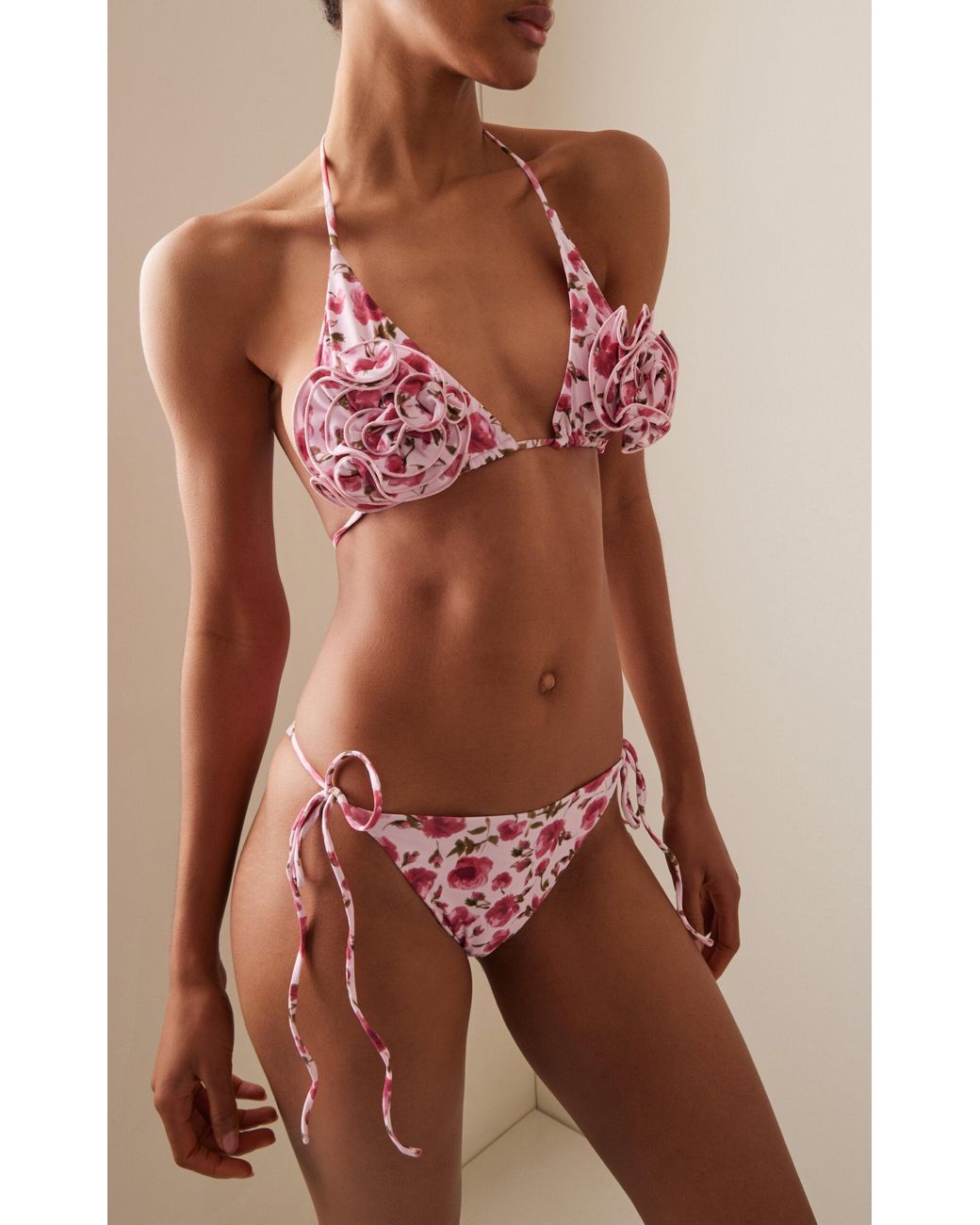 ビキニ MAGDA BUTRYM SS24 TOP BIKINI (628524_PINK) Magda Butrym Floral-appliqué bikini top Magda Butrym